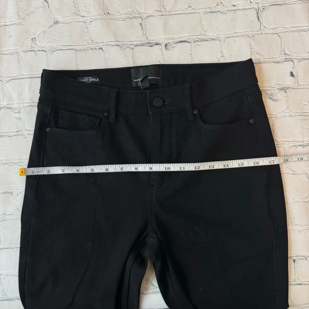 ✅ White House Black Market Black Skinny High Rise ankle jeans size 4 - Picture 9 of 12